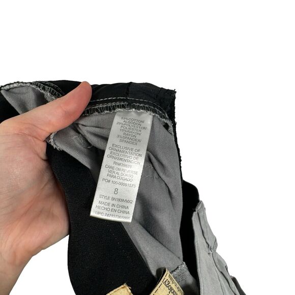 Democracy "Ab" Technology Grey Skinny Pants Cropped Mid Rise Work Office Women 8 - Picture 7 of 8